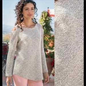 SOFT SURROUNDINGS Starlight Cold Shoulder Pullover Shirt